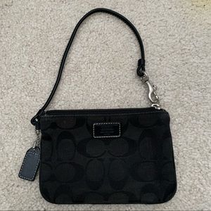COACH Signature Black Wristlet